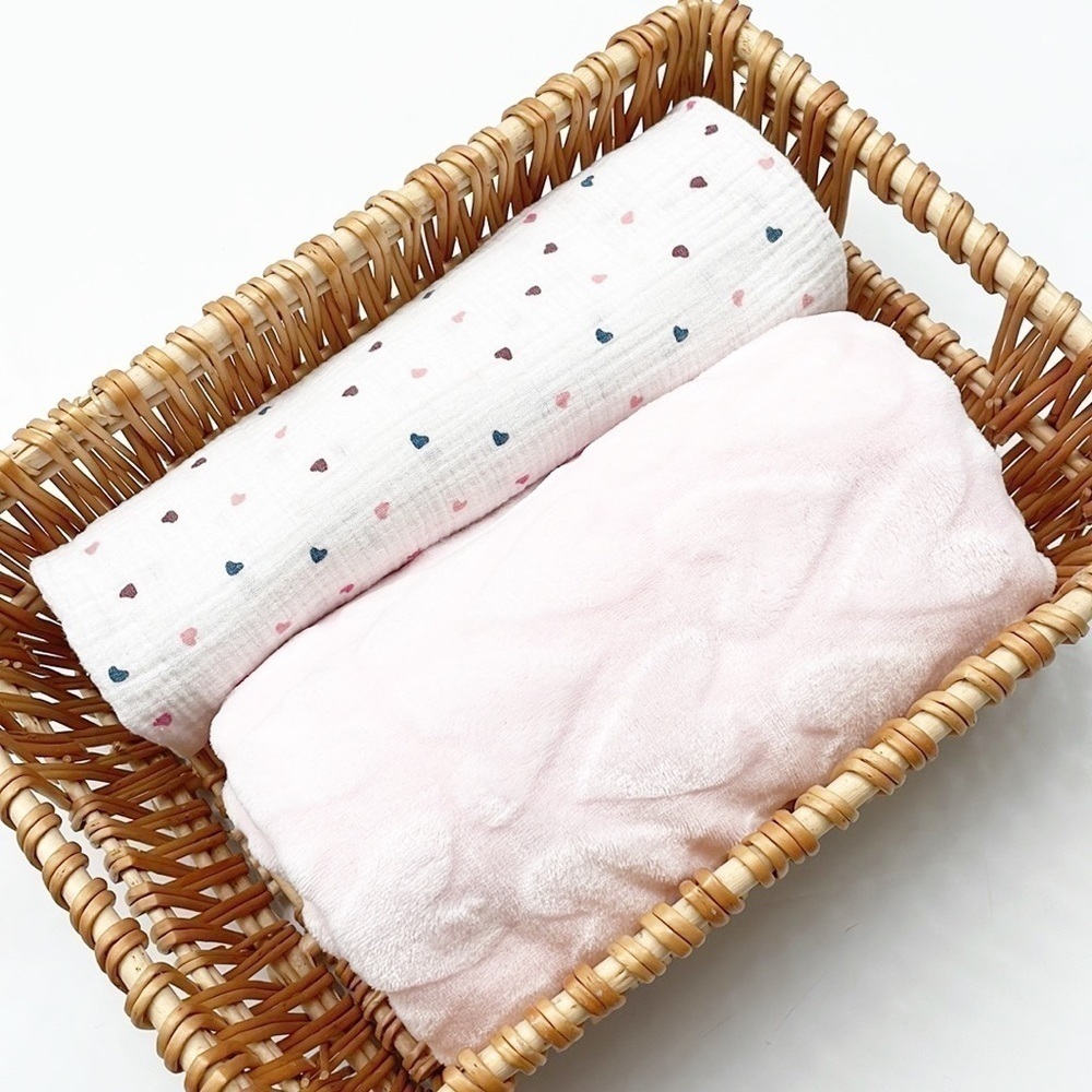 Cloud Island & Bebe Aulait baby girl blankets